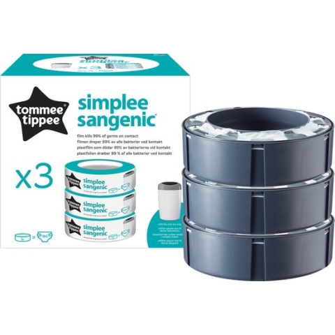 Tommee Tippee Simplee Sangenic Luieremmernavulling 3 stuks smalle rol