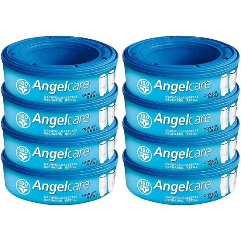 Angelcare luieremmer navullingen - 8 cassettes - Navulcassette - cartouche - poubelle a couche