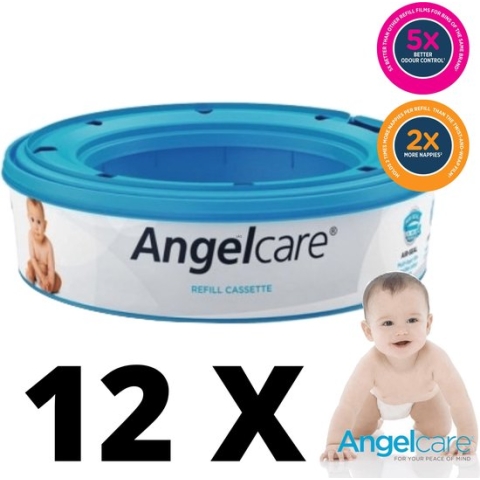 Angelcare Navulcassette Luieremmer - Originele Navul Cartridge - 12 stuks