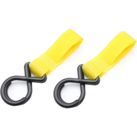 CHPN - Kinderwagenhaak - 2 Stuks - Geel - Tassenhaak - Tassenhanger - Buggyhaak - Accessoires voor Kinderwagens - Haaktas - Buggy