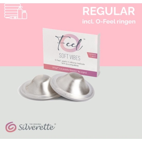 Silverette® Tepelkapjes | REGULAR + O-FEEL™ Ringen | Originele Zilveren Tepelhoedjes | Klinisch Getest | 925 Zilver