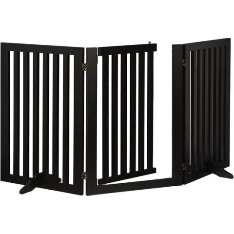 Relaxdays veiligheidshekje met deur - traphek kinderen - hondenhek - onderaan trap - 70 cm