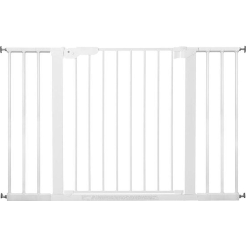 Babydan Premier "All-in-one", Klemhekje -  Breed: 73,5 t/m 119,3 cm - Wit (met alle standaard uitbreidingen en GRATIS wall-cups)