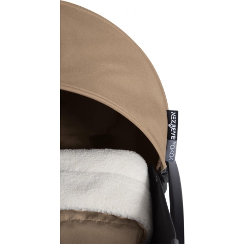BABYZEN YOYO 0+ Newborn Pack, Taupe - Dit pakket bevat een matras, zonnekap, hoofdsteun & deken - Vereist een YOYO2-frame (apart verkrijgbaar)