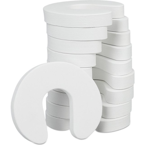relaxdays deurstopper foam - set van 10 stuks - vingerbescherming baby - klembescherming