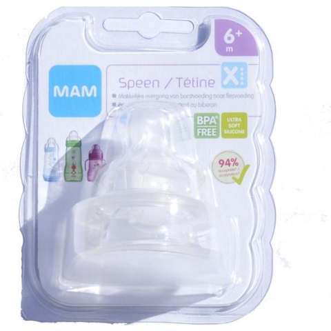 Mam - Maat 6+ Soft X Flesspeen  - 2 stuks