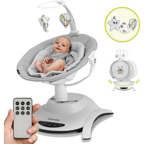 Lionelo Bella Wipstoeltje 6in1 - 360 graden - Elektrisch Draaibaar - voor baby's tot 9 kg - Rugverstelling