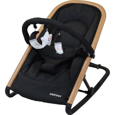 Deryan Rocker Wipstoel - Luxe 2-in-1 - Zwart