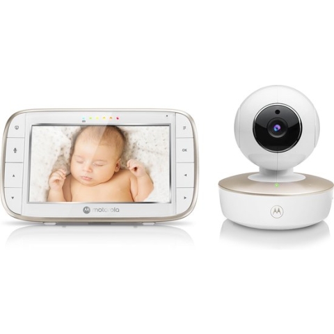Motorola Nursery VM 855 Connect Baby Monitor - met Motorola Nursery App - 5 inch Ouderunit – Nachtvisie
