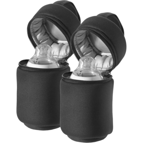 Tommee Tippee Closer to Nature - geïsoleerde tas voor zuigflessen - set van 2 - zwart