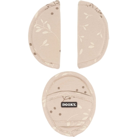 Dooky Gordelbeschermers Universeel - Katoen - Romantic Leaves Beige
