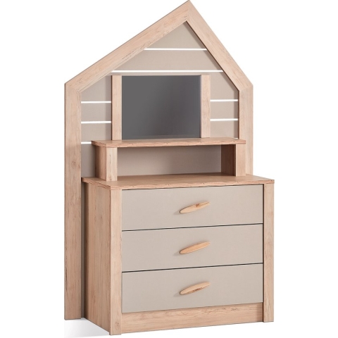 Cento commode ladekast huisje met spiegel kinderkamer jungle