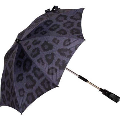 Bellasol - Parasol kinderwagen/buggy universeel - Speciale UV-werende coating - Leopard black/grey - 1 jaar garantie