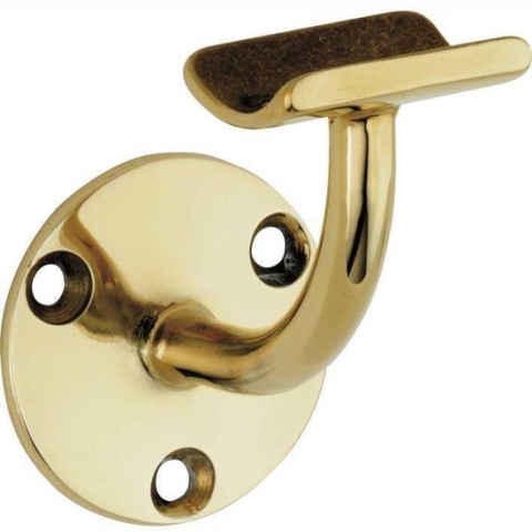 Leuninghouder hol opschroevend 38,1mm messing ongelakt