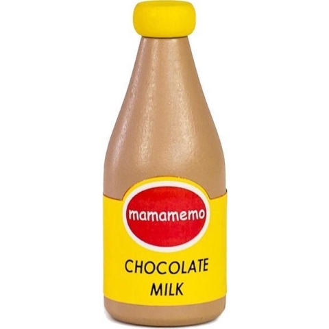 Mamamemo Pak Chocolademelk Hout 10 X 4 Cm Bruin/geel