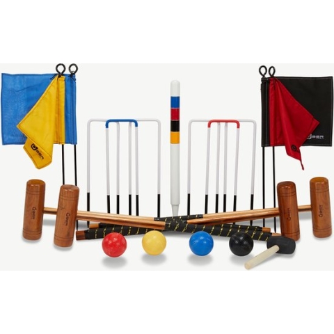 Engelse Tuin Croquet Set, prachtige originele set, 4-persoons