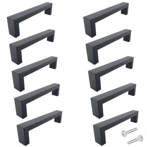 Handgreep zwart 128 mm 20 Stuks - Strak - Handgreep kast - Handgrepen voor deurtjes - Deurgreep - Meubelgreep - Handgreep Zwart - meubelgrepen - handgreep keukenkastjes - Greep Zwart - Meubelbeslag - handgreep badkamer - schroeven