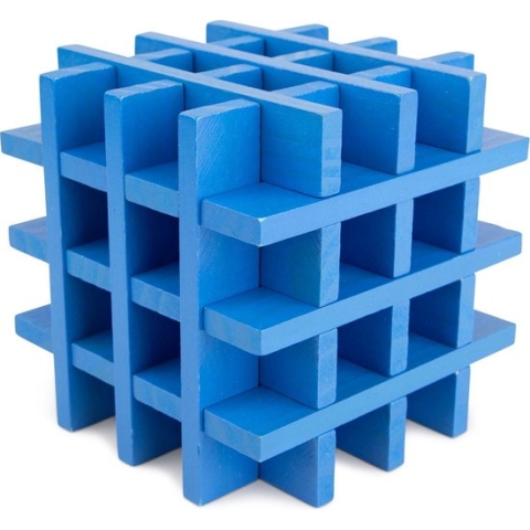 Planks 2 Play Gekleurde Houten Plankjes Set - 45 stuks - Donker Blauw