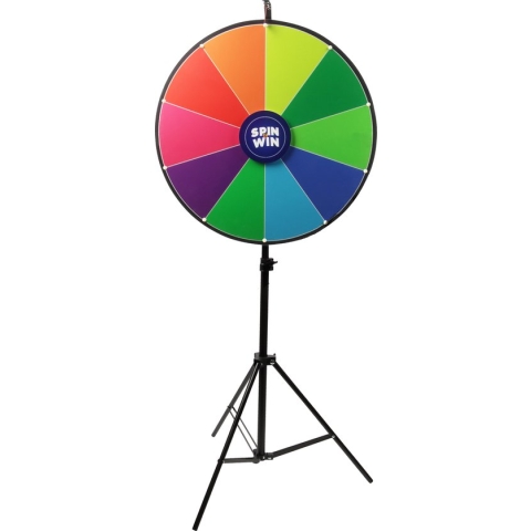 Rad van Fortuin - Draairad Met tripod - Draaiwiel met 10 te schrijfvakken- Gezelschapsspel - Ø 60 cm