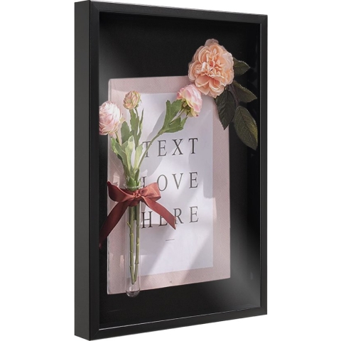 Fotokader in 3D - Box Frame - Fotolijst - 3.5 cm diep - MDF - 40x60cm - Zwart