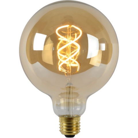 Lucide G125 Filament lamp - Ø 12,5 cm - LED Dimb. - E27 - 1x4,9W 2200K - Amber