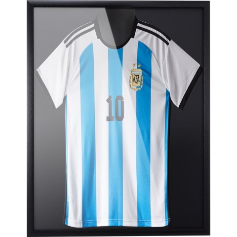 ACAZA Grote XL Fotokader voor Voetbal, Basketbal Shirts of Wielertrui, 3D Box Frame, 70x90cm, Zwart
