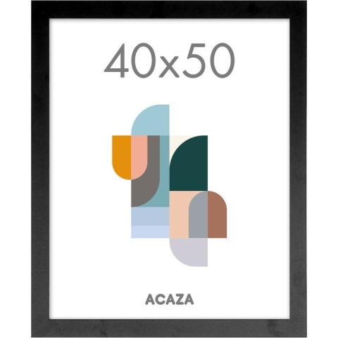 ACAZA Fotokader / Fotolijst - MDF Houten Rand - 40x50 cm - zwart