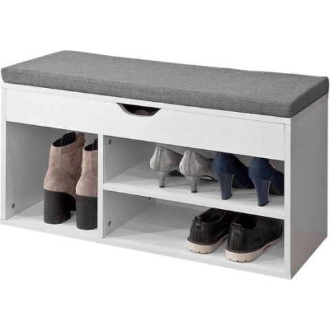 Simpletrade Schoenenbank - Schoenenkast - 3 compartimenten - Klep - 80x30x46 cm