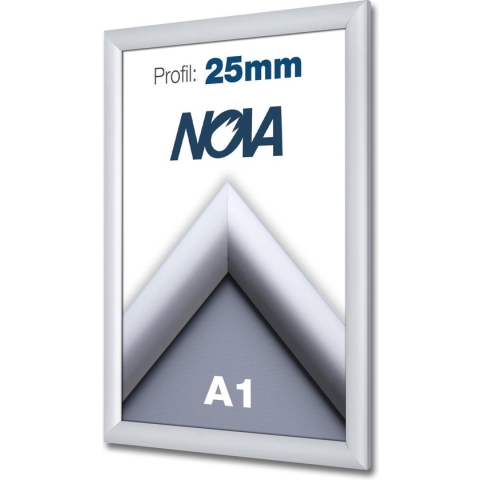 2 PACK Nova Kliklijsten A1 59.4 x 84.1cm aluminium zilver – wissellijst - posterlijst