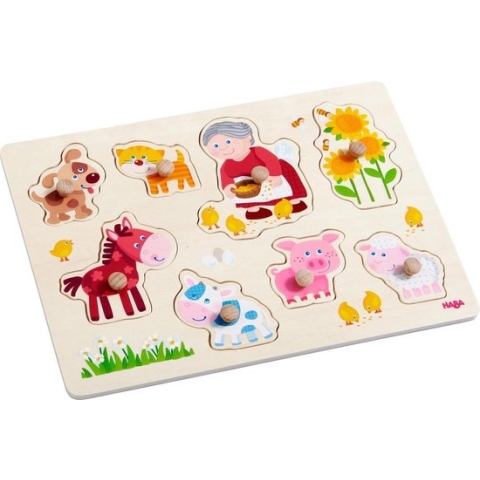 Haba Vormenpuzzel Oma Linda’s Dieren 8 Stukjes