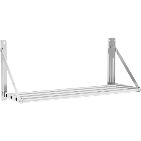 Royal Catering Wandplank - inklapbaar - 80 x 30 cm - 40 kg - roestvrij staal