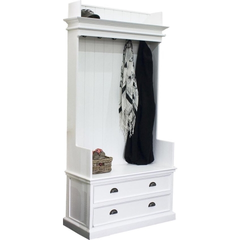 CA581-Kapstokkast-wit-Hout