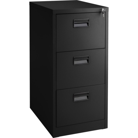 tectake - ladekast - archiefkast met 3 lades zwart - 402942