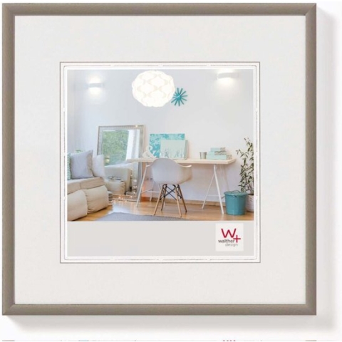 Walther Design New Lifestyle Kunststof Fotolijst - 10x10 cm - Staal