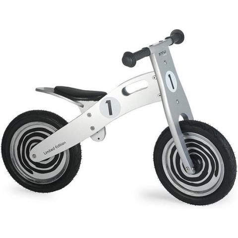 Simply Houten Loopfiets - Classic zilver