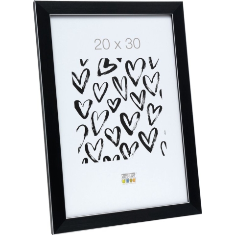 Deknudt Frames Fotolijst - Zwart met zilverbies -S41VK2 - 20x30 cm