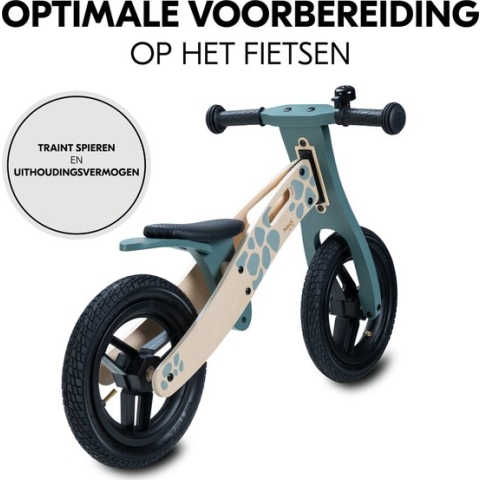 Hauck loopfiets kinderen Balance N Ride, houten loopfiets vanaf 18 maanden (FSC®-gecertificeerd), Turtle