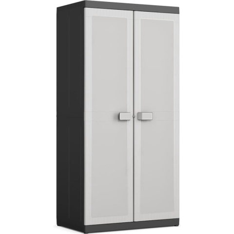 Keter Logico High Opbergkast - 65x182x45 cm - Antraciet/Grijs