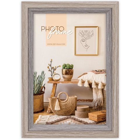 ZEP - Houten Fotolijst Zara A in bruin / grijs voor 1 foto 15x20 cm - VZ668A