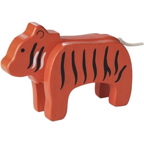 Everearth Speelfiguur Tijger Oranje 12x9x4 Cm