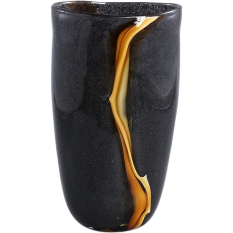 PTMD Nicho Vaas - 17 x 11 x 30 cm - Glas - Zwart