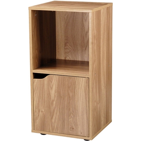 1 x 2 Oak Kast met 1 deurtje - 31 x 29 x 62 cm 11451 Casame