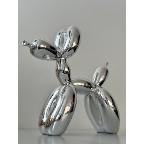 Balloon Dog XXL - 30 CM - Ballon Hond - Jeff Koons Replica - XL - Zilver - Design - Pop Art - Silver