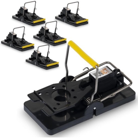 Wonact Muizenval - Muizenklem - 6 stuks - Mouse trap - Muizenvallen voor Binnen en Buiten - 100% pakkans - Muizengif Alternatief