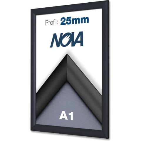 4 PACK Nova Kliklijsten A1 59.4 x 84.1 cm aluminium zwart – wissellijst - posterlijst