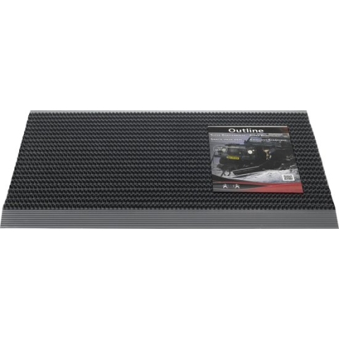 Hamat Outline deurmat buiten - Pure black - 50 x 80 cm