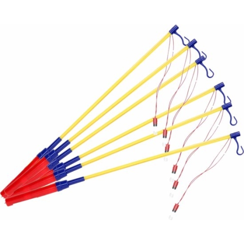 Pakket van 80x stuks lampionstokjes met lichtje - lampion stokjes