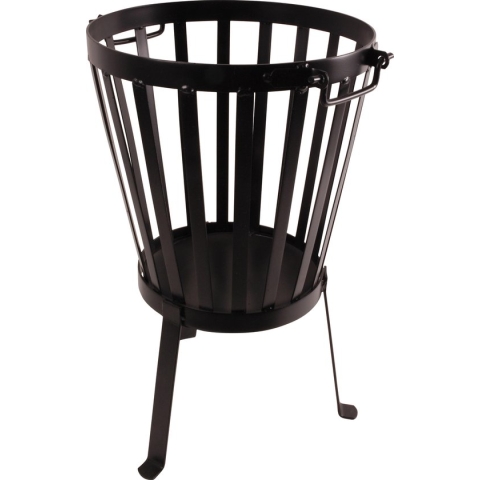 HEAT Outdoor Living Vuurkorf Straight Rond Zwart Staal - Vuurkorf - Vuurschaal BBQ - Vuurschaal voor buiten - Terraskachel - Tuinkachel - Terrashaard - Vuurkorf voor buiten - Vuurkorf BBQ - Vuurton - 35x35x56.8 cm