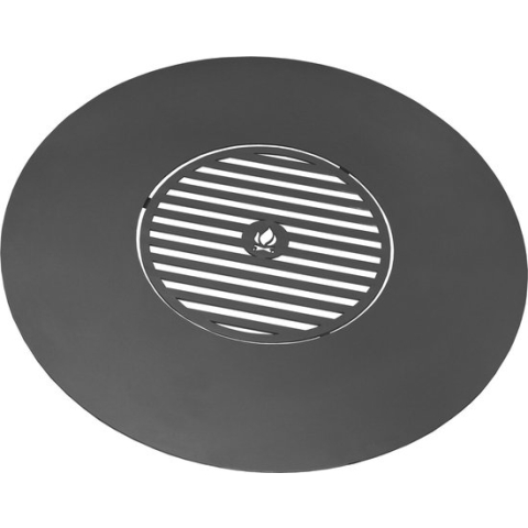 CookKing Grillplaat met Grillrooster Vuurschaal Ø80 cm - Grillplaat BBQ - Plancha Bakken - Hoge Kwaliteit Staal - Handgemaakt in Europa - 80x80x3 cm