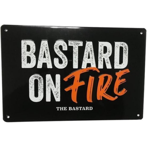 The Bastard - Man Cave Plate 'Bastard on fire' - Bord